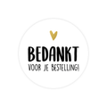 Cadeaustickers | Bedankt voor je bestelling 10 stuks goudfolie
