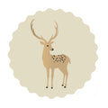 Cadeaustickers | Rendier 10 stuks goudfolie