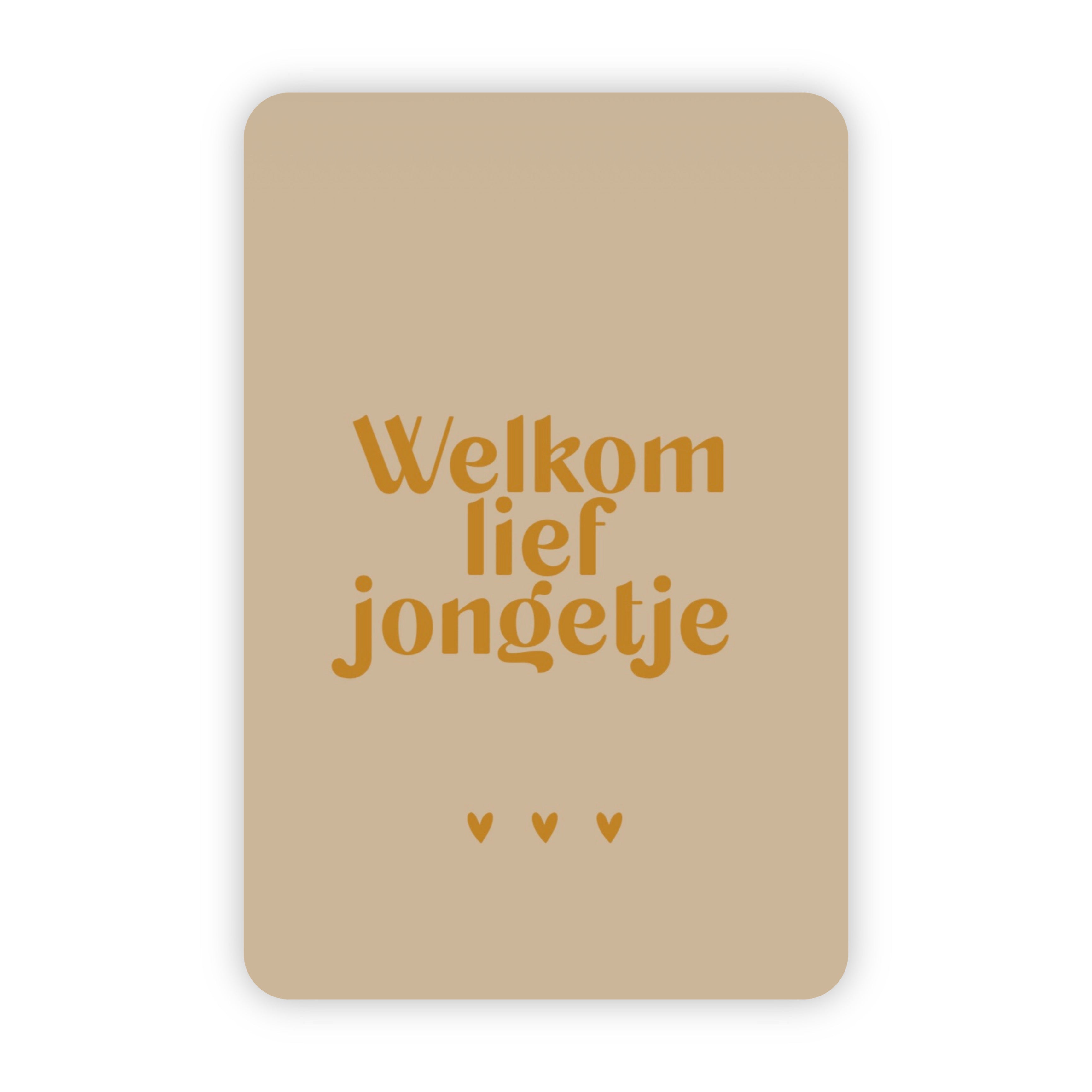 Wenskaart | Welkom lief jongetje goudfolie