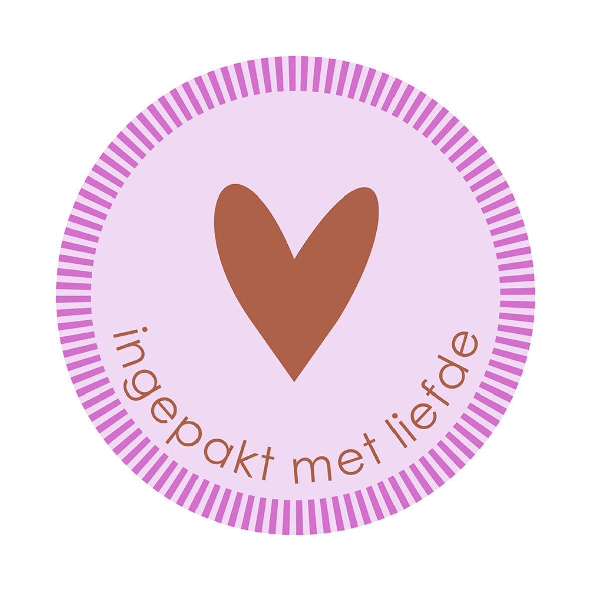 Cadeaustickers | Ingepakt met liefde 10 stuks