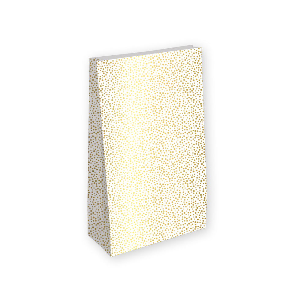 Blokbodemzak | Stipjes goud