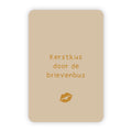 Kerstkaart goudfolie | Kerstkus door de brievenbus