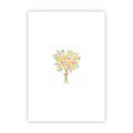 Dubbele wenskaart | Blanco bloemen