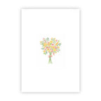 Dubbele wenskaart | Blanco bloemen