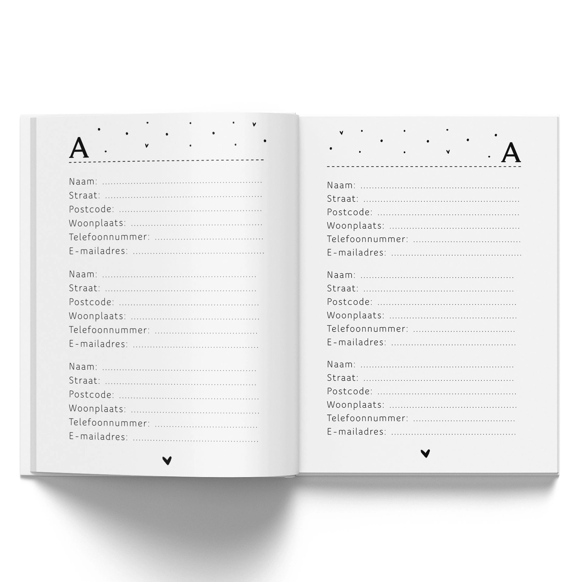 Invulboek | Mijn adresboekje