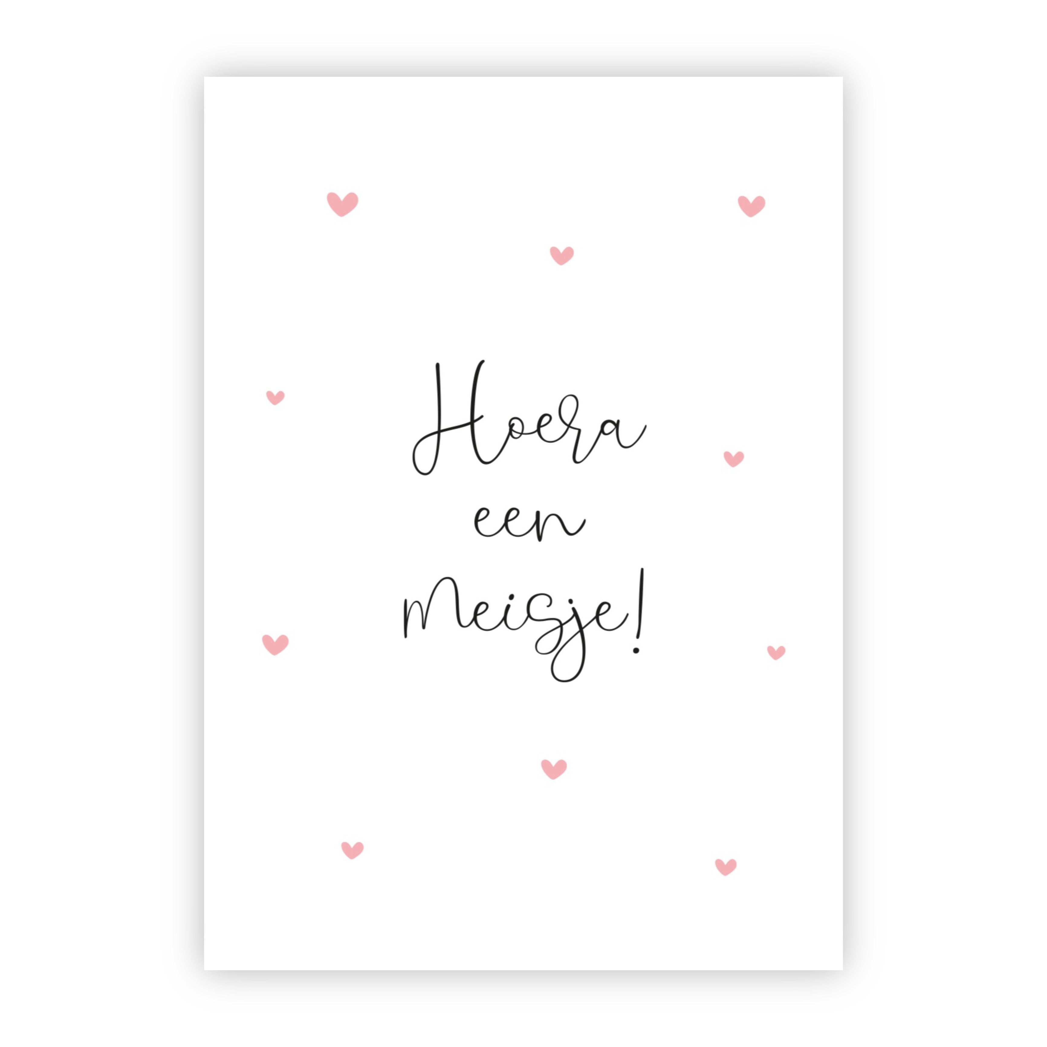 Wenskaart | Hoera een meisje!