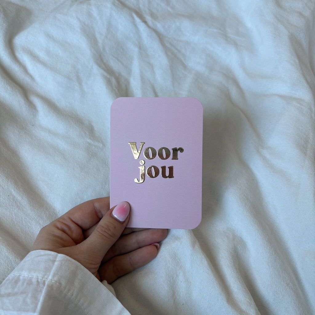 Minikaart | Voor jou goudfolie
