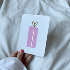 Wenskaart | Blanco cadeautje goudfolie