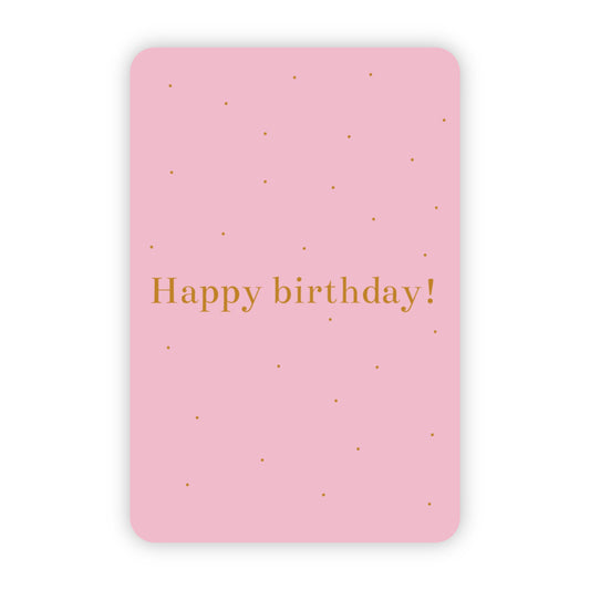 Wenskaart | Happy birthday goudfolie