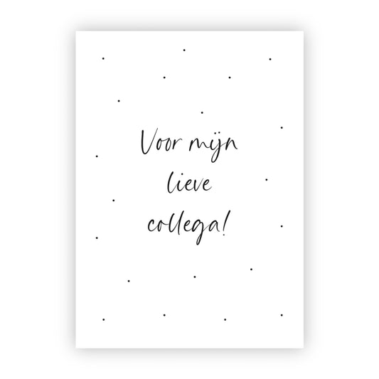 Dubbele wenskaart | Voor mijn lieve collega