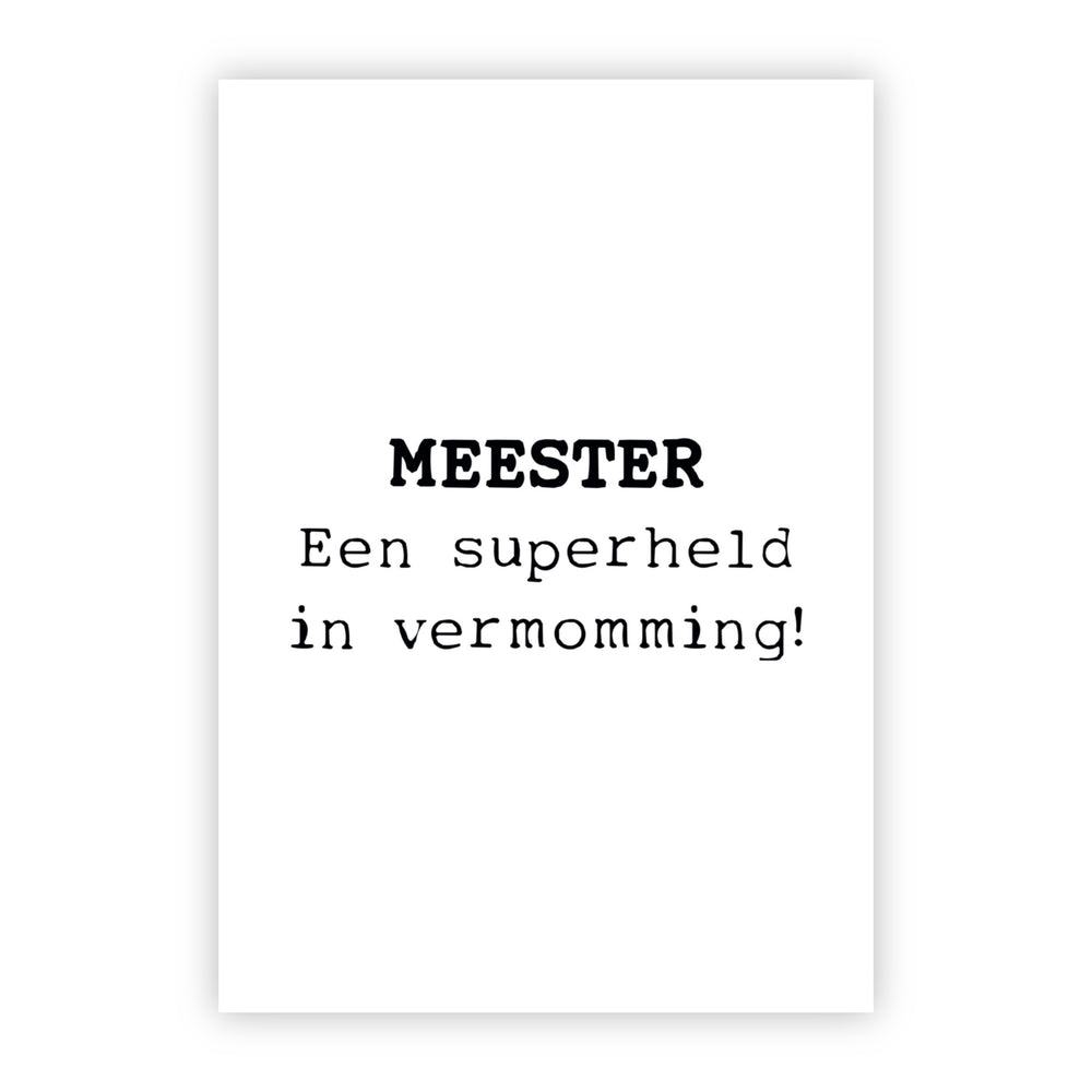 Wenskaart | Meester superheld