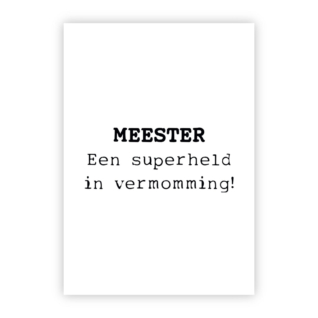 Wenskaart | Meester superheld