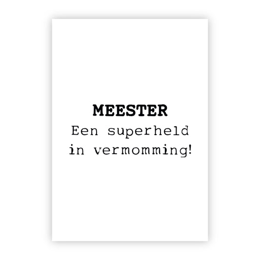 Wenskaart | Meester superheld