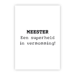 Wenskaart | Meester superheld