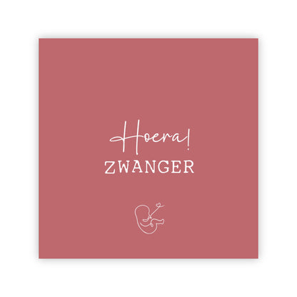 Dubbele wenskaart | Hoera! Zwanger