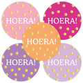 Cadeaustickers | Hoera 10 stuks goudfolie