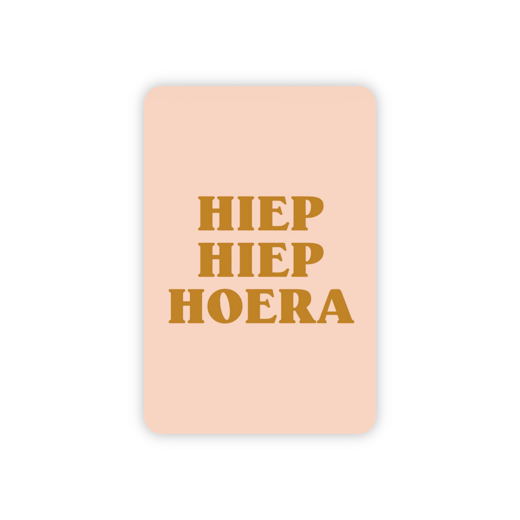 Minikaart | Hiep hiep hoera goudfolie
