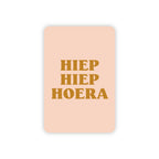 Minikaart | Hiep hiep hoera goudfolie