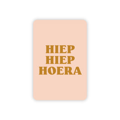 Minikaart | Hiep hiep hoera goudfolie