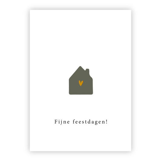 Kerstkaart goudfolie | Fijne feestdagen!