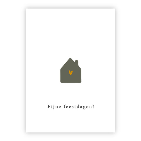 Kerstkaart goudfolie | Fijne feestdagen!