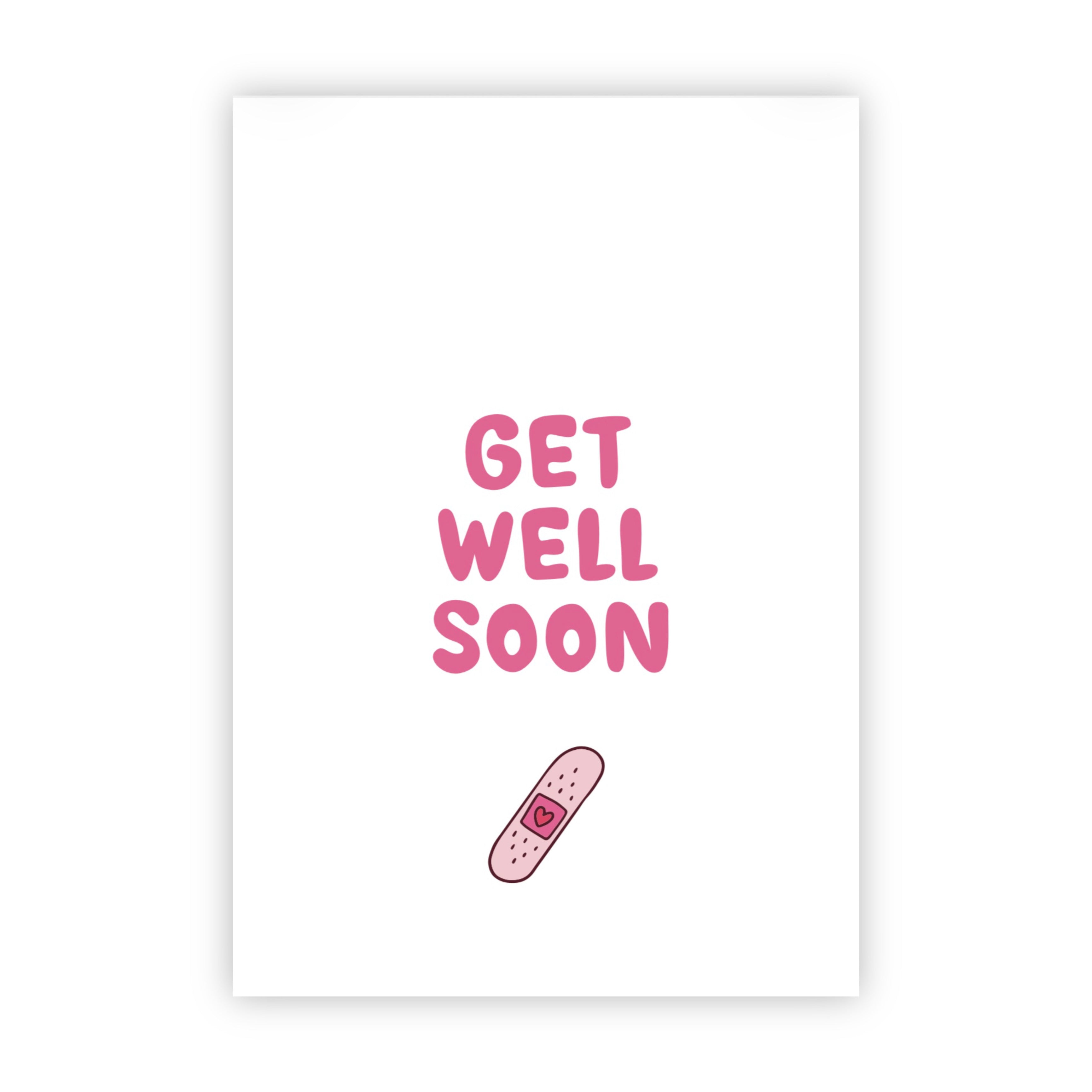 Dubbele wenskaart | Get well soon