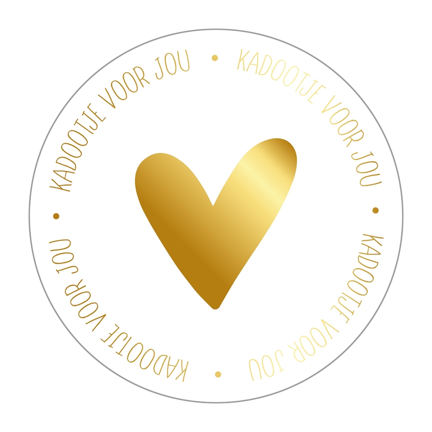 Cadeaustickers | Kadootje voor jou 10 stuks goudfolie