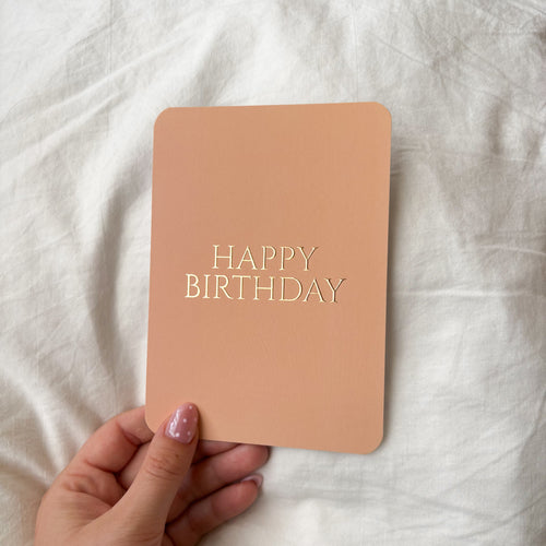 Wenskaart | Happy birthday goudfolie