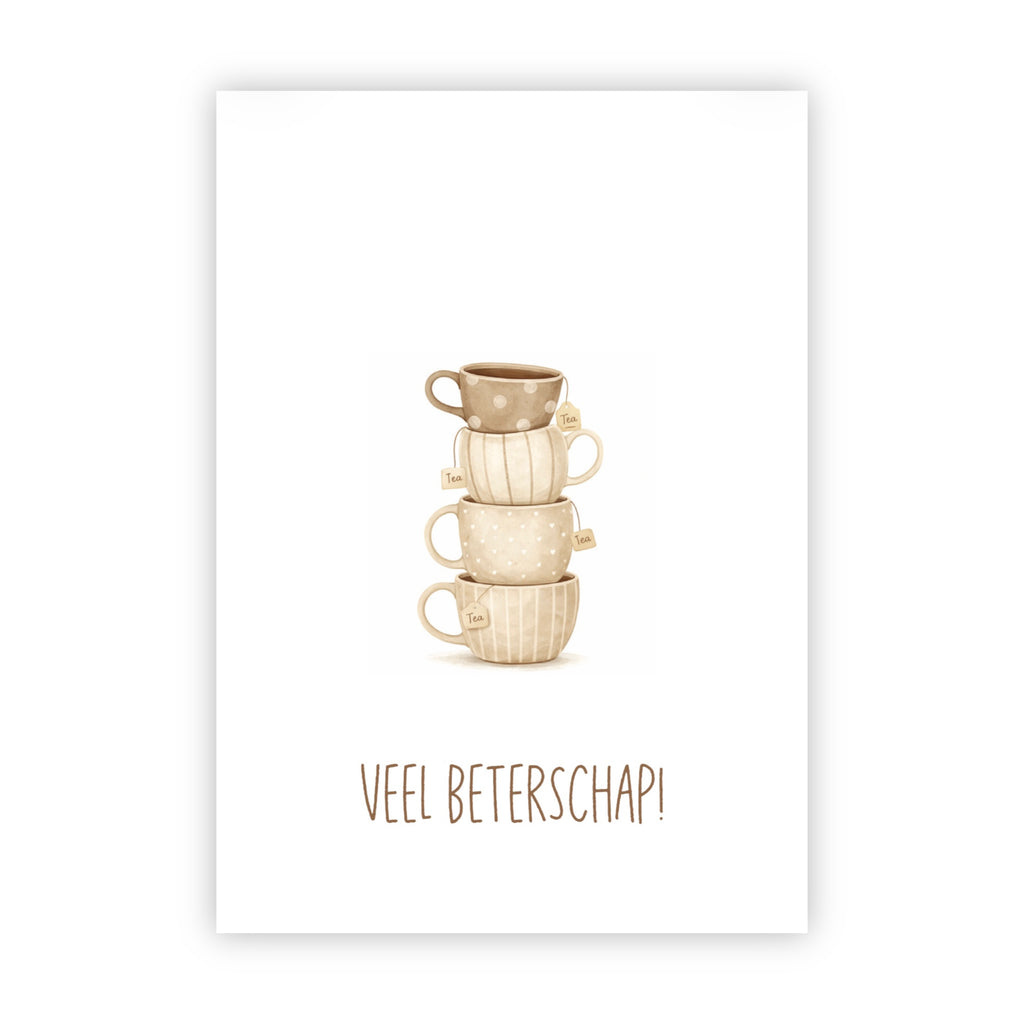 Dubbele wenskaart | Veel beterschap!
