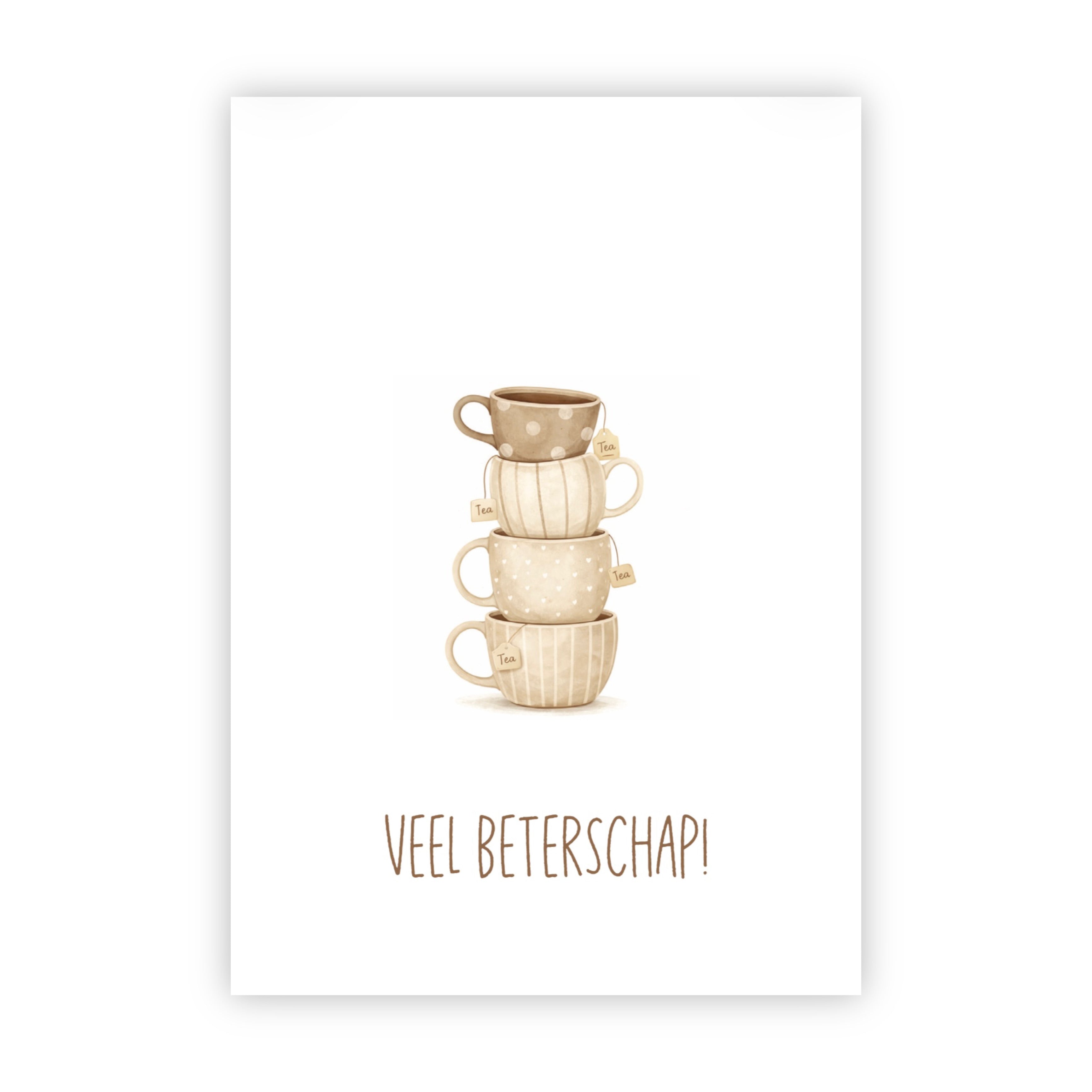 Dubbele wenskaart | Veel beterschap!