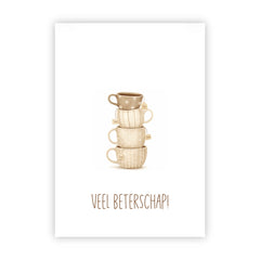 Dubbele wenskaart | Veel beterschap!