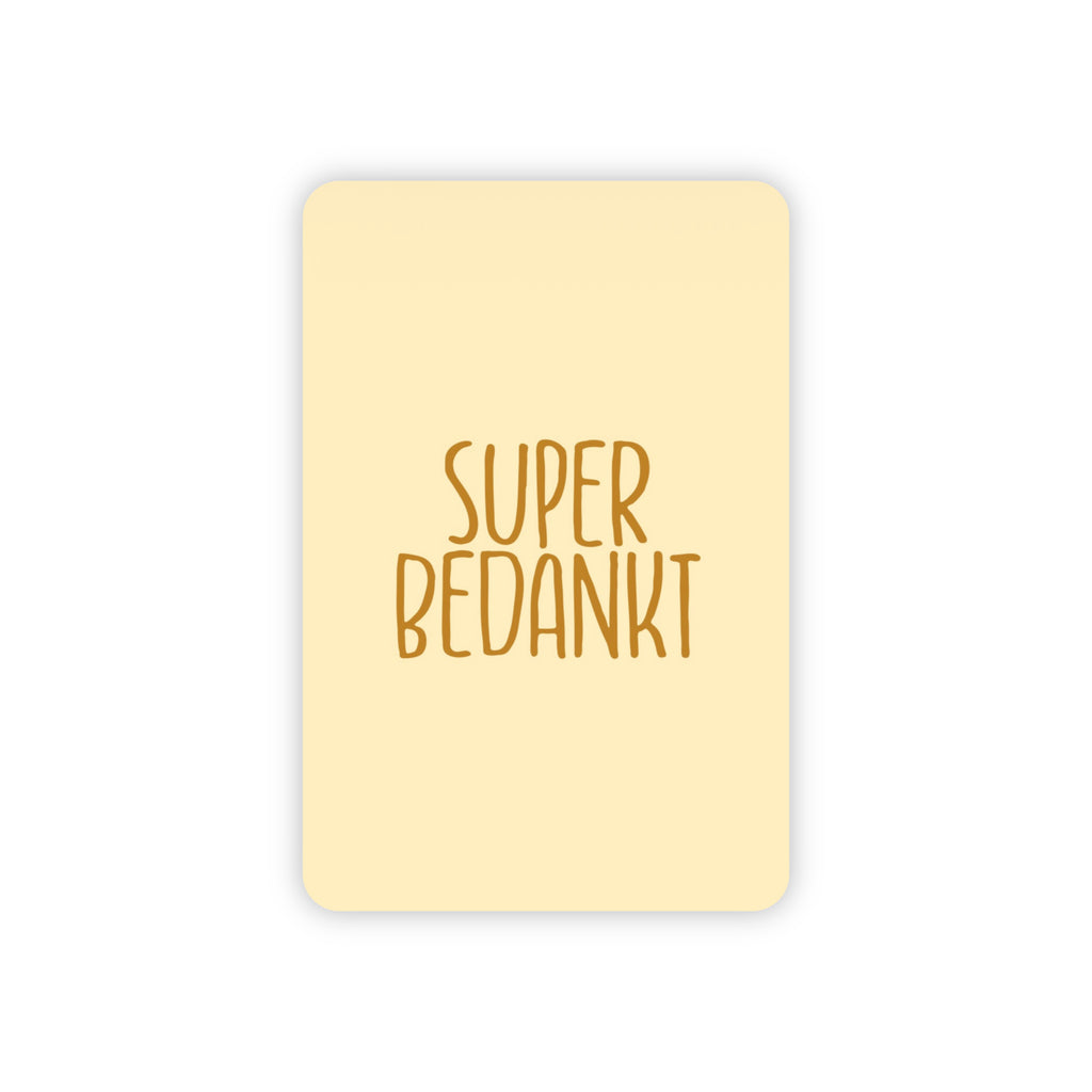 Minikaart | Super bedankt goudfolie