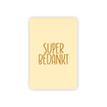 Minikaart | Super bedankt goudfolie