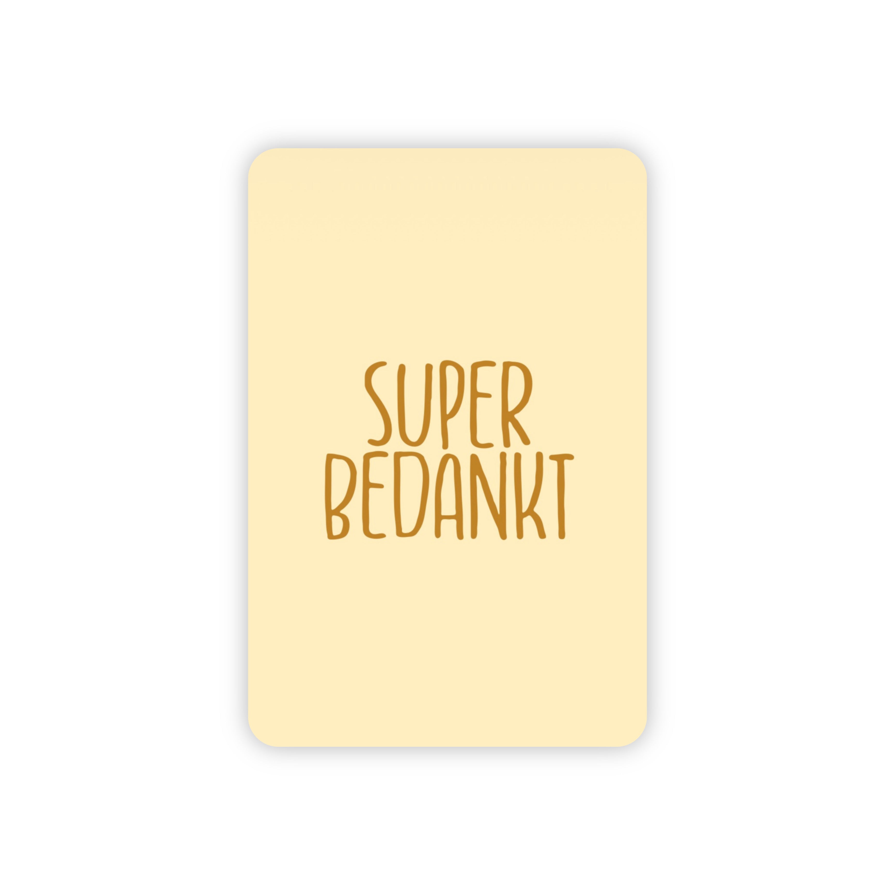 Minikaart | Super bedankt goudfolie