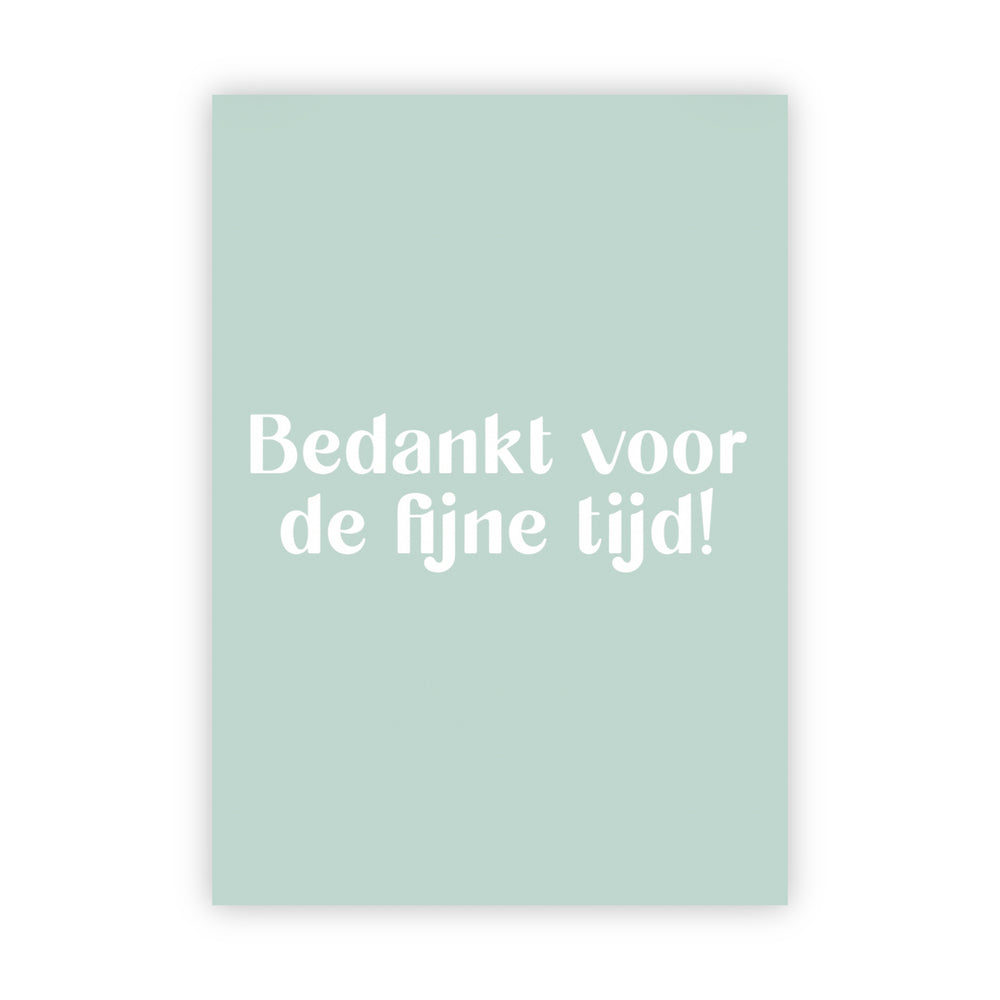 Dubbele wenskaart | Bedankt voor de fijne tijd