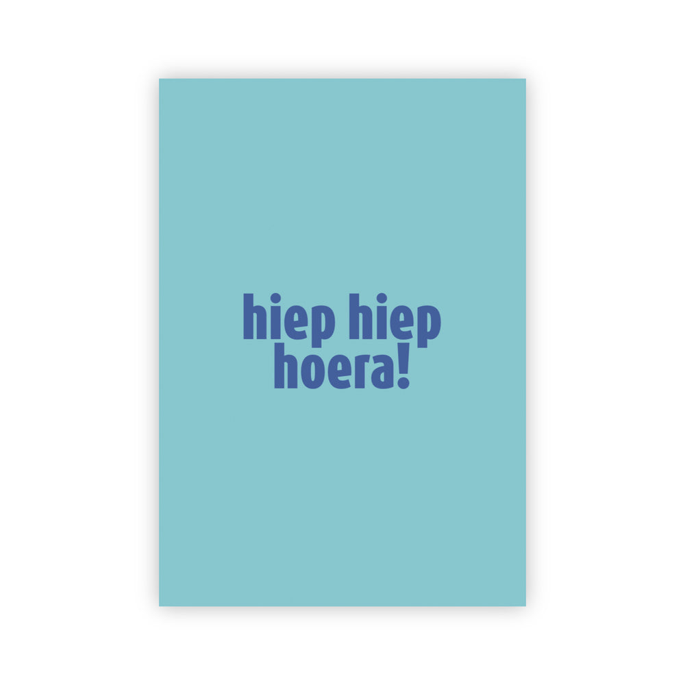 Wenskaart | Hiep hiep hoera