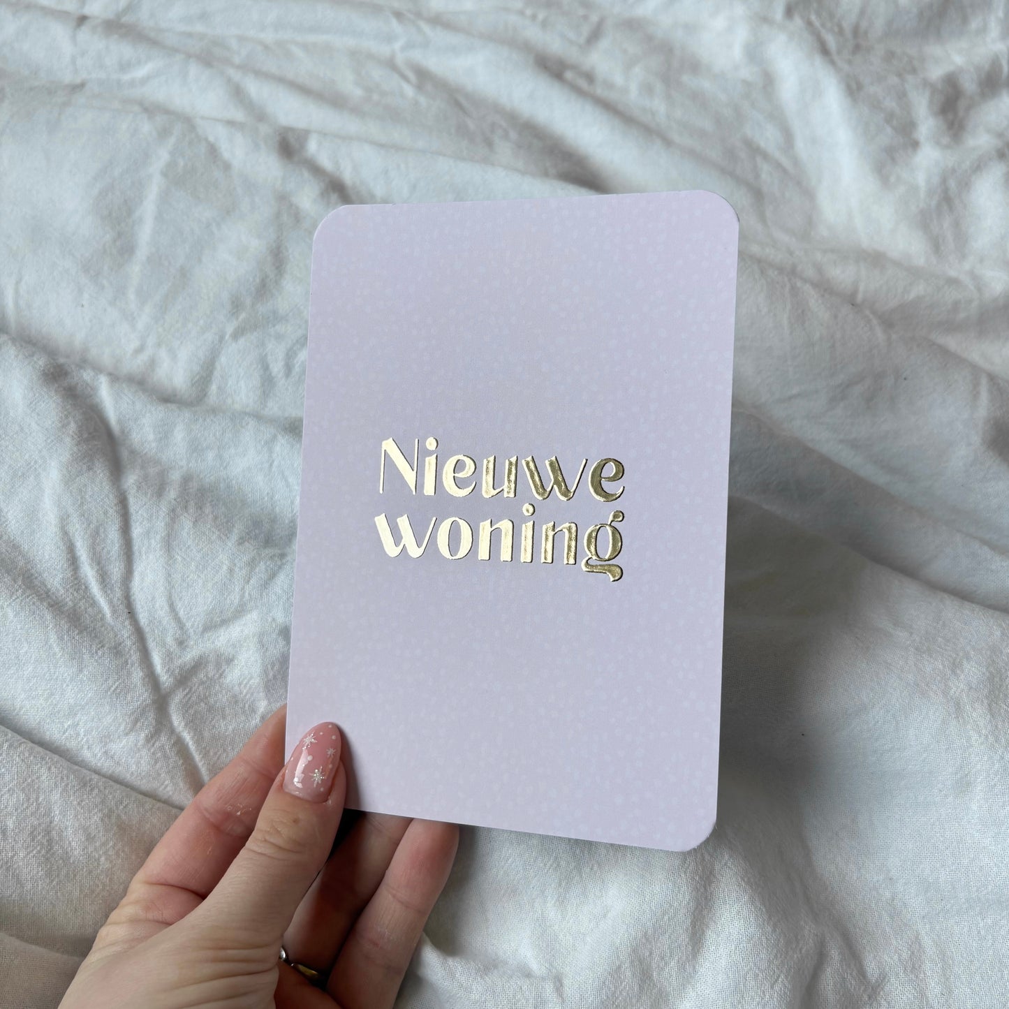 Wenskaart | Nieuwe woning goudfolie