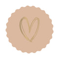 Cadeaustickers | Hartjes 10 stuks goudfolie