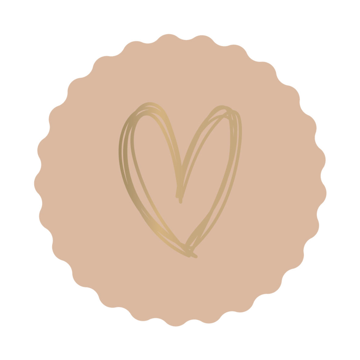 Cadeaustickers | Hartjes 10 stuks goudfolie