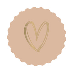 Cadeaustickers | Hartjes 10 stuks goudfolie