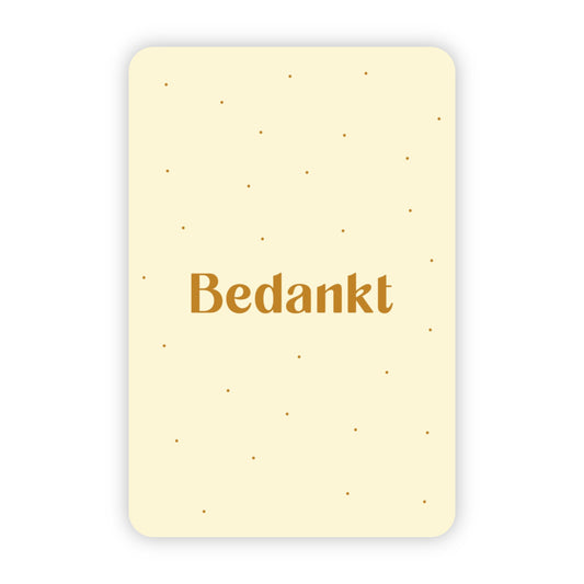 Wenskaart | Bedankt goudfolie