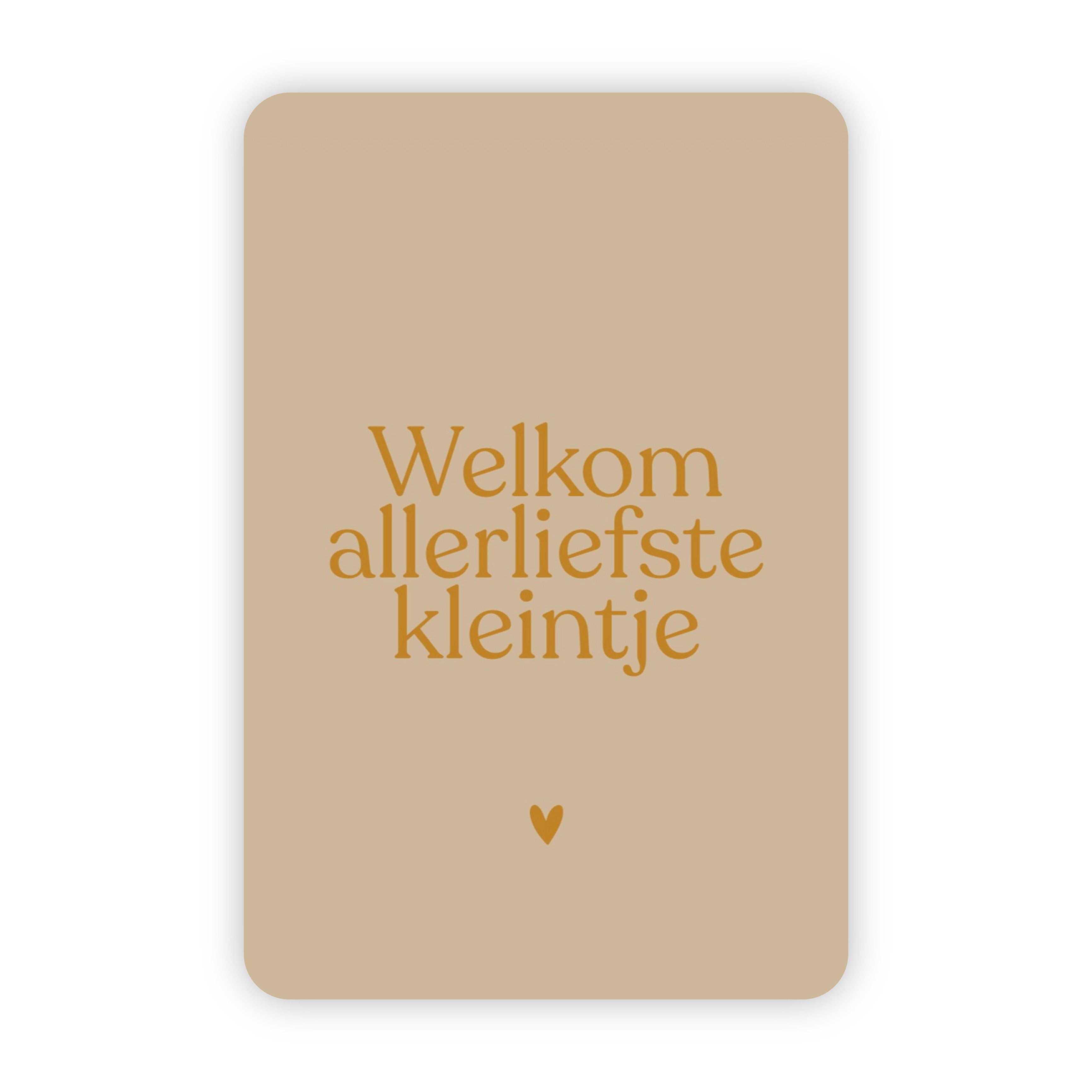 Wenskaart | Welkom allerliefste kleintje goudfolie