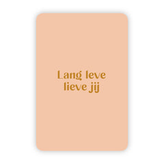 Wenskaart | Lang leve lieve jij goudfolie