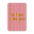 Wenskaarten | Set van 20 met goudfolie | Streepjescollectie