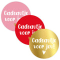 Cadeaustickers | Cadeautje voor jou 10 stuks goudfolie