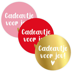 Cadeaustickers | Cadeautje voor jou 10 stuks goudfolie