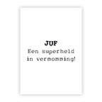 Wenskaart | Juf superheld