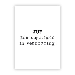 Wenskaart | Juf superheld