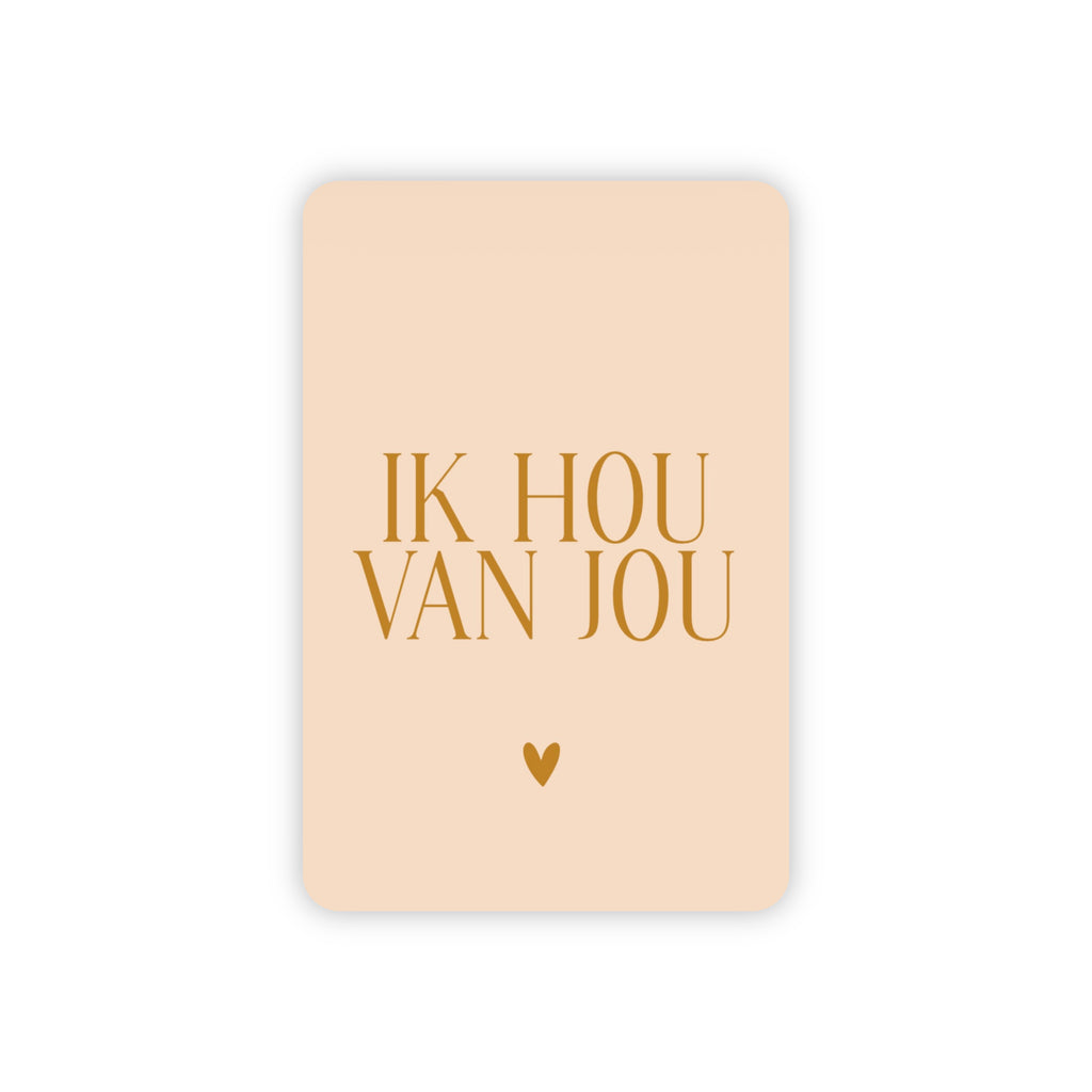 Minikaart | Ik hou van jou goudfolie