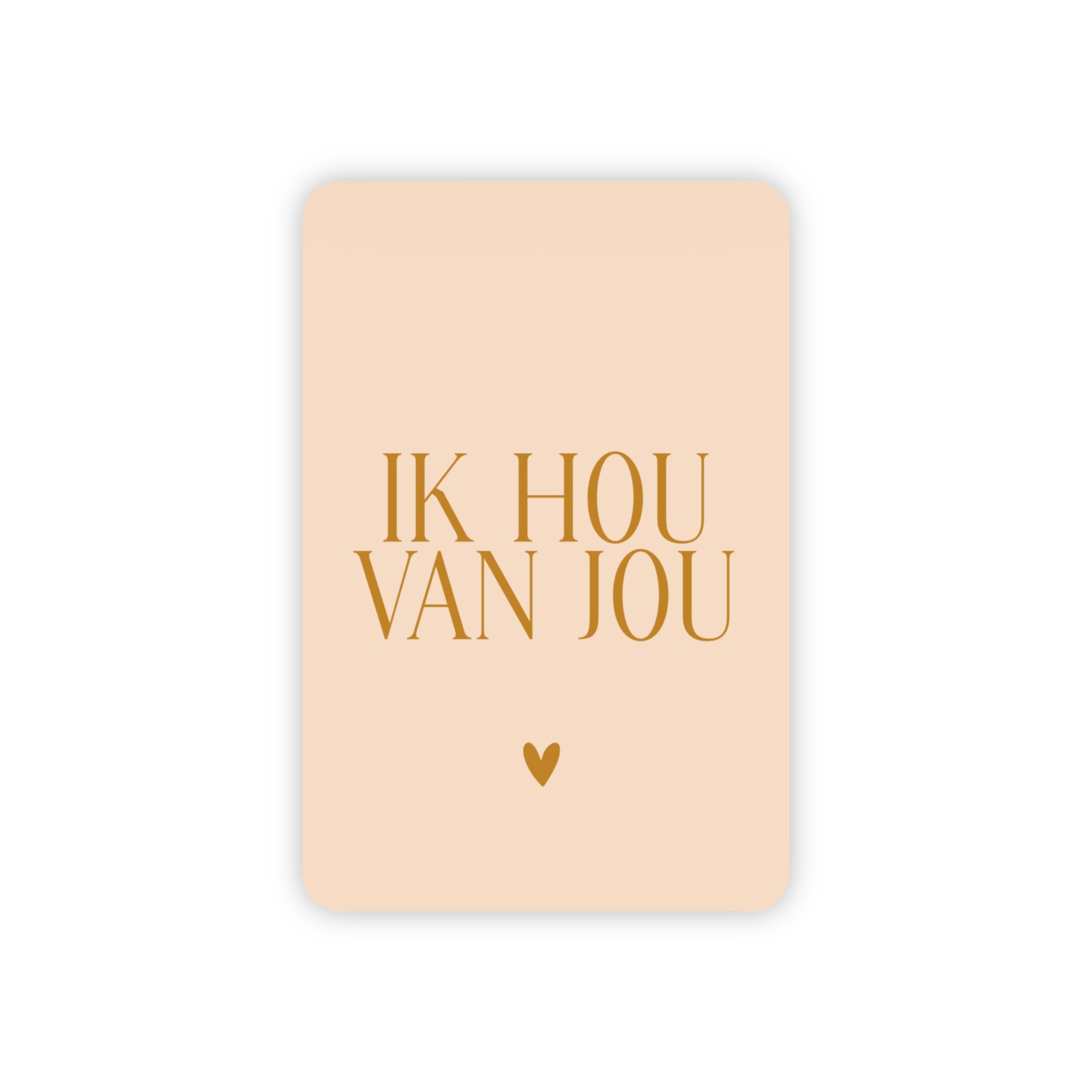 Minikaart | Ik hou van jou goudfolie
